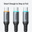 MCDODO CA-0570 1.2M USB-A to USB-C Cable 6A Super Fast Charging Smart Auto Power Off 480Mbps Data Transfer Cable - Black - 4