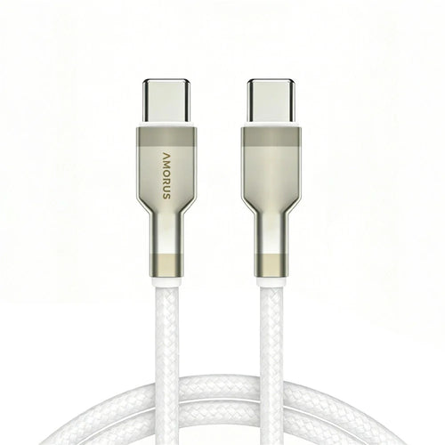 AMORUS 1m PD 3.0 60W Fast Charging USB-C to USB-C Cable Nylon Braided Data Wire for Samsung / Xiaomi / Google - 1