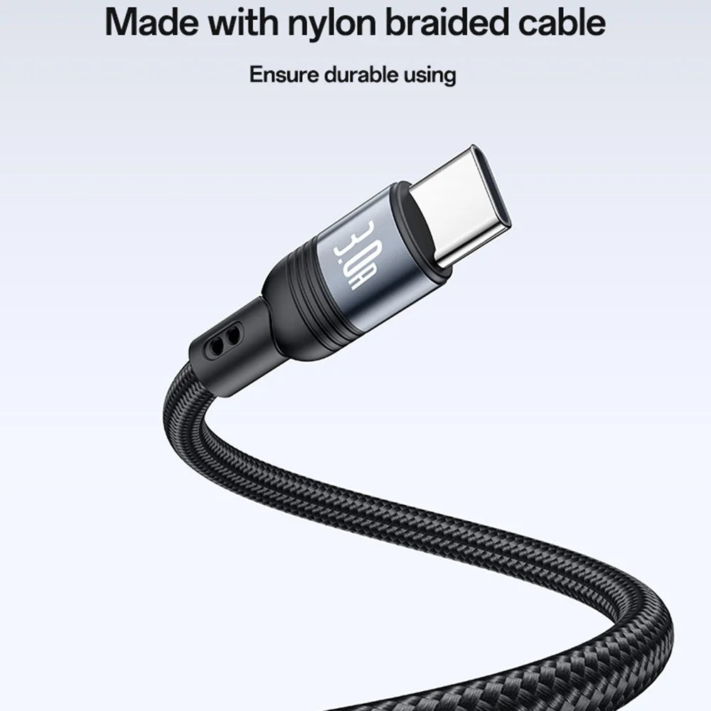 YESIDO CA203 USB-A / USB-C to iP  /  USB-C  /  Micro Fast Charging Cable Braided Charging Cord for iPhone Samsung Huawei Xiaomi - 2
