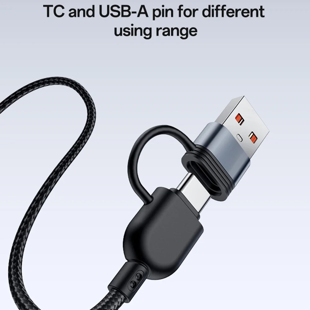 YESIDO CA203 USB-A / USB-C to iP  /  USB-C  /  Micro Fast Charging Cable Braided Charging Cord for iPhone Samsung Huawei Xiaomi - 5