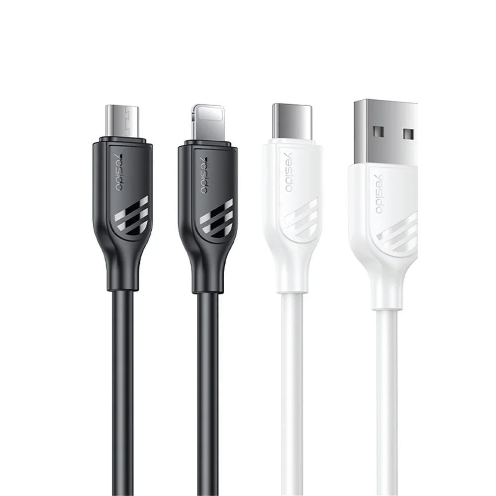 YESIDO CA126C 1m USB-A to USB-C Cable 18W Fast Charging Data Sync Cord for Samsung / Xiaomi / Huawei - Black - 6