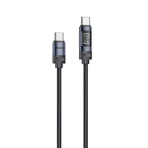 YESIDO CA202 120cm USB-C to USB-C Data Cable PD 100W Fast Charging Cord with OLED Digital Display - 1