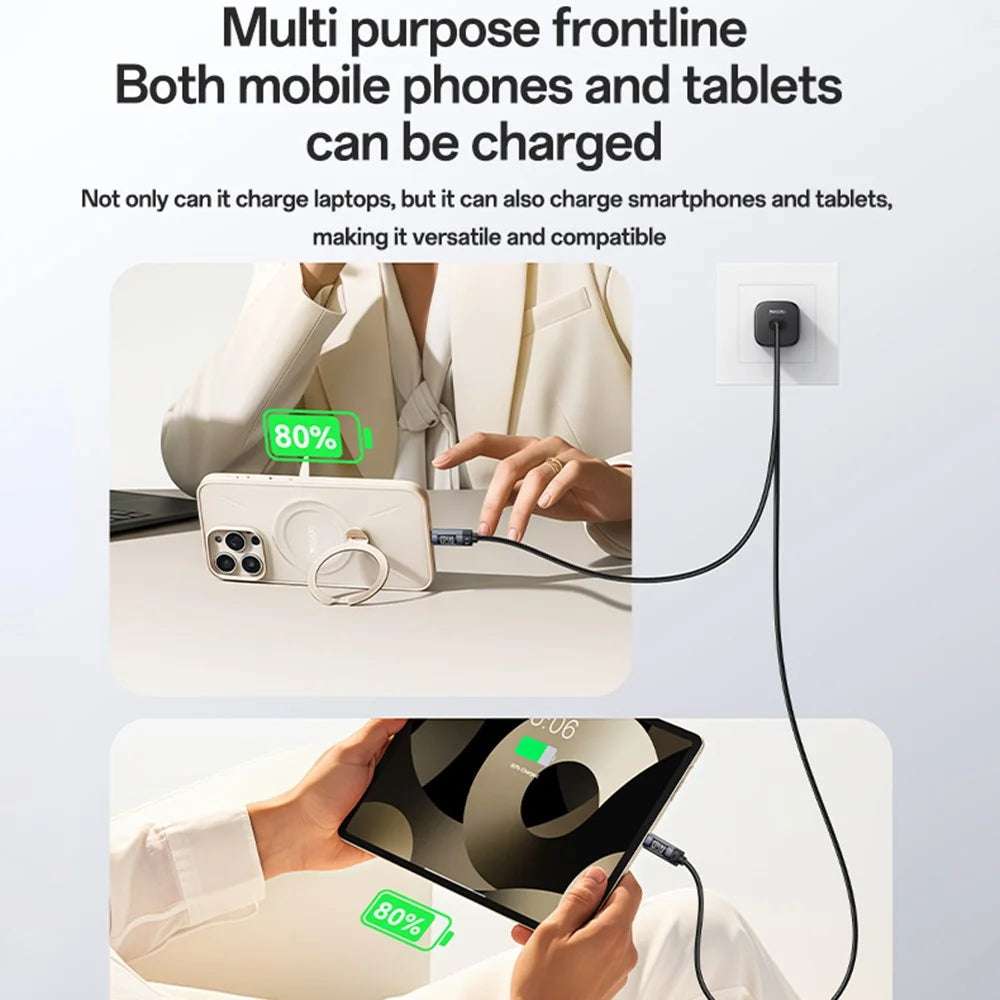 YESIDO CA202 120cm USB-C to USB-C Data Cable PD 100W Fast Charging Cord with OLED Digital Display - 5