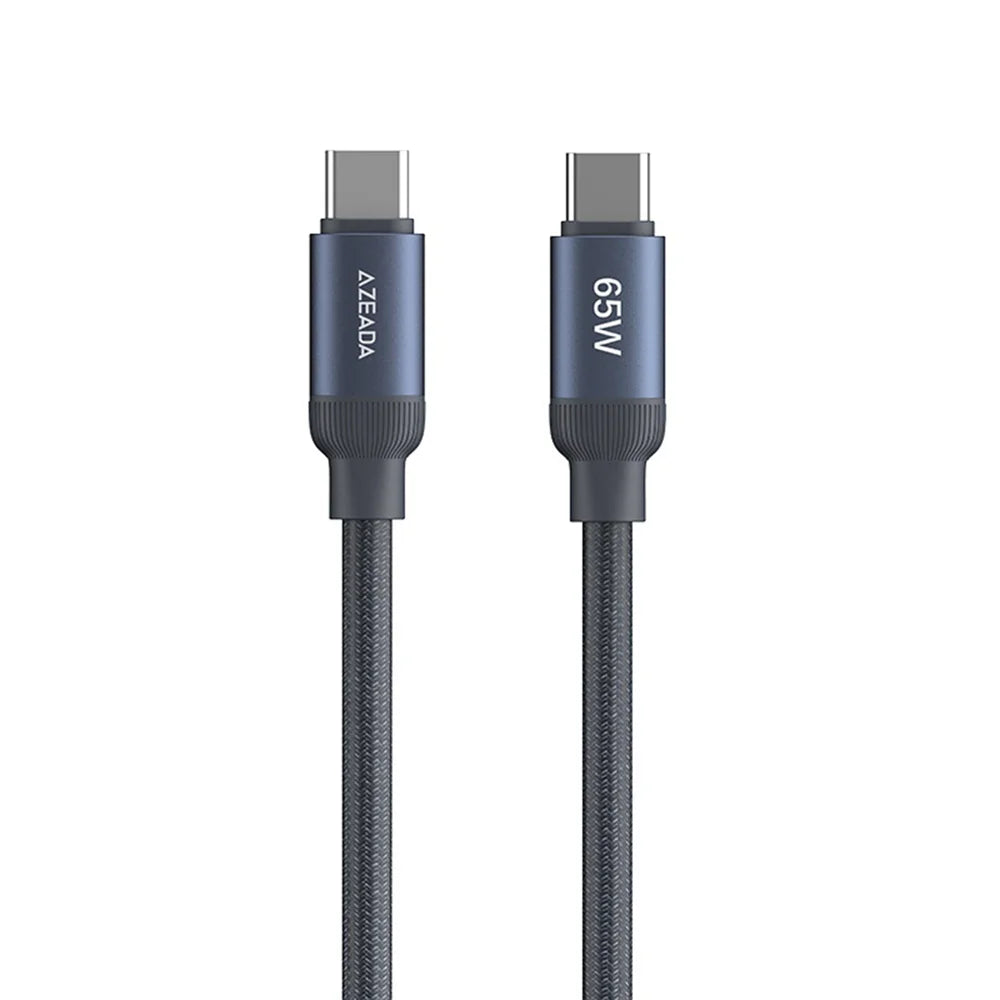 AZEADA 1.2m USB-C Data Cable Type-C to Type-C 65W Fast Charging Cable for Samsung/Huawei/Xiaomi - B03 - 1
