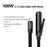 ESSAGER 1m USB-C to USB-C L-Shape 100W Fast Charging Cable with Stand for Gaming Charging - Tarnish - 3