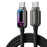 ESSAGER 1m 240W Fast Charging USB-C to USB-C 480Mbps Data Cable with Dynamic RGB Breathing Light - Tarnish - 1