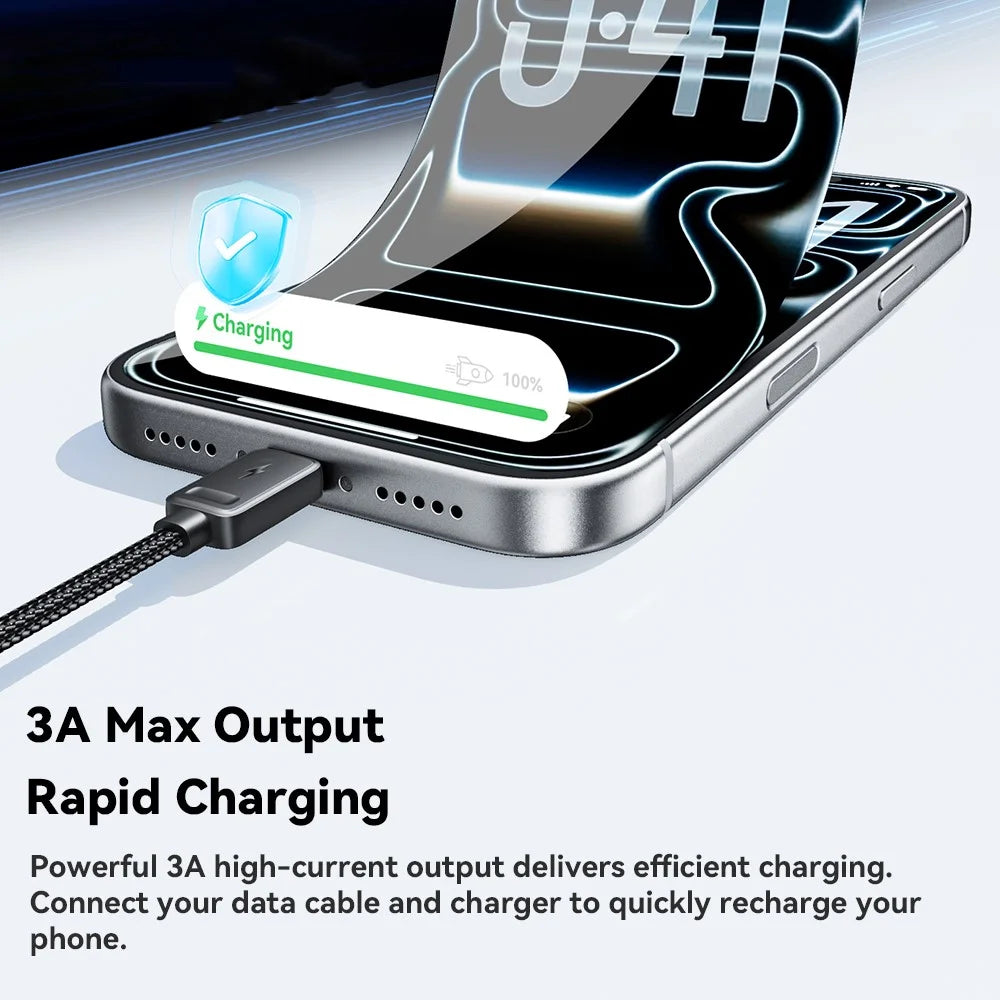 ESSAGER 4 in 1 Cable Type-C to 2 Type-C Micro iP (5-14) 3A Fast Charging Cable 16cm - 3