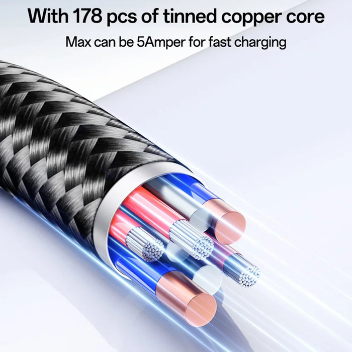 YESIDO CA212 1.2m 140W Fast Charging Braided Type-C to Type-C Cable for Phone Tablet - 5