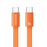 USAMS SJ783 U96 1.2m USB-C to USB-C Cable PD 60W Fast Charging Ultra Slim Braided Data Cable - Orange - 1
