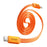 MOMAX DC88 1m 100W USB-C to USB-C Magnetic Braided Cable Flat Charging Data Cable for MacBook iPhone Huawei iPad Samsung - Orange - 1