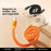 MOMAX DC88 1m 100W USB-C to USB-C Magnetic Braided Cable Flat Charging Data Cable for MacBook iPhone Huawei iPad Samsung - Orange - 2