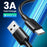 UGREEN US287 60118 2m USB-A to Type-C Cable 3A Fast Charging Data Cable for Phone Tablet - Black - 3