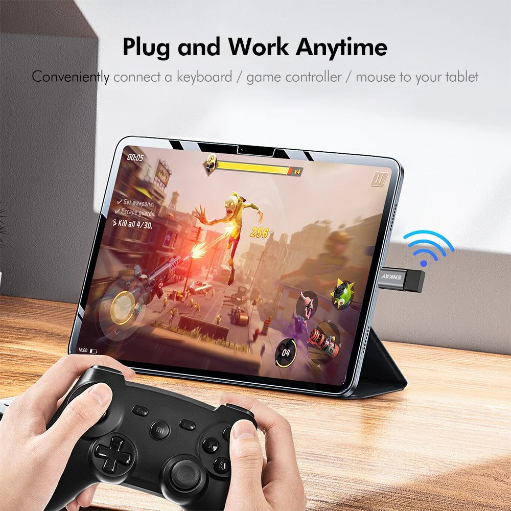 ENKAY ENK-AT131 USB-C Male to USB-A 3.2 Female Adapter 10Gbps 60W Fast Charging Zinc Alloy OTG Converter - Grey - 3