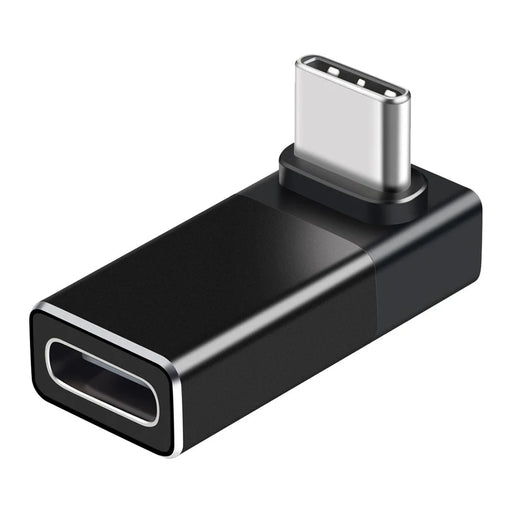 ENKAY ENK-AT133 90 Degree USB-C Male to Type-C Female Adapter 40Gbps 240W Fast Charging Converter - Black - 1