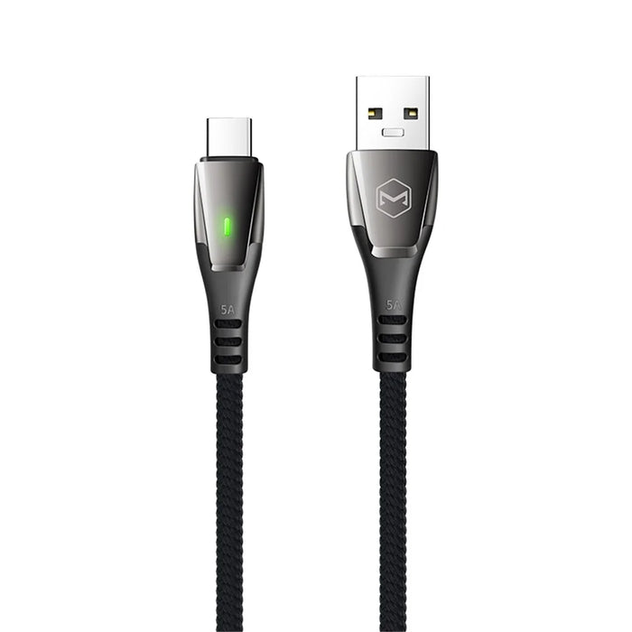 MCDODO for iPhone 15 Series 1.5M Smart Auto Disconnect Nylon Braided USB Type-C Data Charger Cable for Samsung Huawei - Black - 2