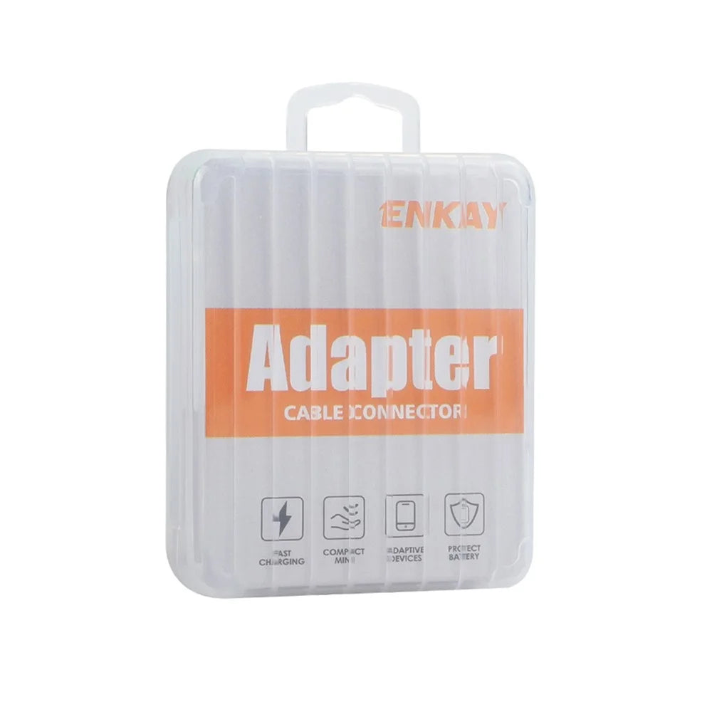 ENKAY ENK-AT135 USB-A 3.2 Female to USB-C Male Adapter 10Gbps 60W Fast Charging Zinc Alloy OTG Converter - Black - 7
