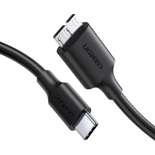 UGREEN 90995 25cm Type-C to Micro-B USB 3.0 Cable 3A Fast Charging 5Gbps Data Transfer Wire for External Hard Drive - Black - 1