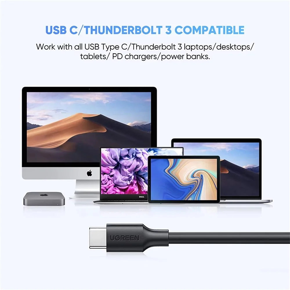 UGREEN 90996 50cm Type-C to Micro-B USB 3.0 Cable 3A Fast Charging 5Gbps Data Transfer Wire for External Hard Drive - Black - 4