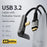 2m USB-C 3.2 Cable with Foldable Stand 4K / 60Hz 20Gbps Data Transfer PD 100W Fast Charging Wire for Phone Tablet - Black - 3