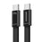 ESSAGER ES-X85 0.25m USB-C to USB-C Cable 100W PD Fast Charging 480Mbps Transfer Data Cable - Black - 1