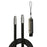 D02 240W Phone Stand Cable Adapter with 1m USB-C to USB-C Cable for iPhone 15  /  17 Type-C Fast Charging Cable Converter - Black - 1