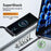 D02 240W Phone Stand Cable Adapter with 1m USB-C to USB-C Cable for iPhone 15  /  17 Type-C Fast Charging Cable Converter - Black - 4
