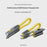 JX4 / 1-01 22cm 240W USB-C Cable with Hidden Blade Lighter Portable 4-in-1 Multifunctional Charging Data Cable for Outdoor Emergency - Yellow - 2