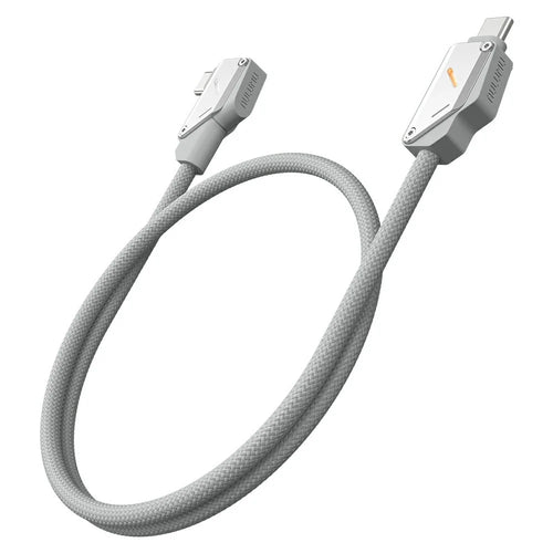 AULUMU M07 1.2m 240W USB-C to USB-C Cable Fast Charging Cord Aluminum Alloy Construction - Silver - 1