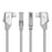AULUMU M07 1.2m 240W USB-C to USB-C Cable Fast Charging Cord Aluminum Alloy Construction - Silver - 5