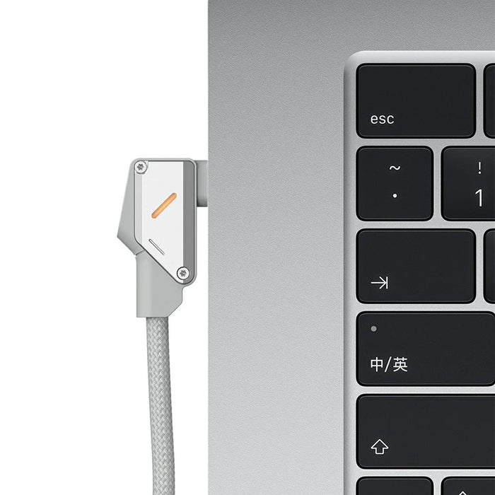 AULUMU M07 1.2m 240W USB-C to USB-C Cable Fast Charging Cord Aluminum Alloy Construction - Silver - 6