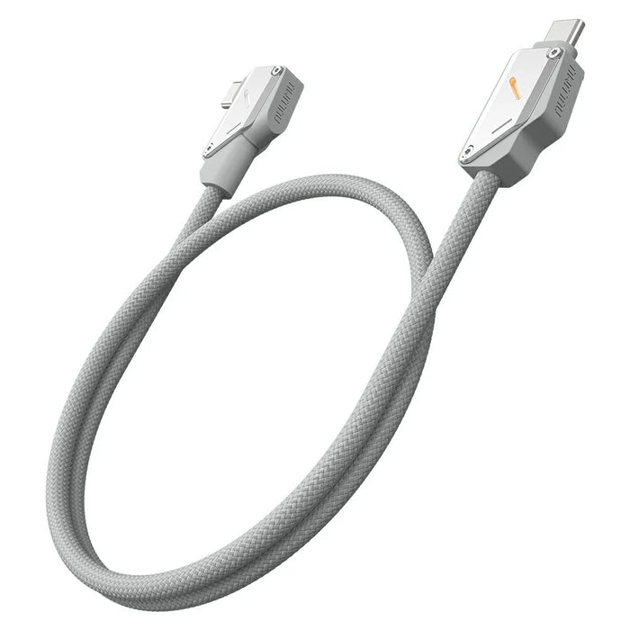 AULUMU M07 2m 240W USB-C to USB-C Cable Fast Charging Cord Aluminum Alloy Construction - Silver - 1