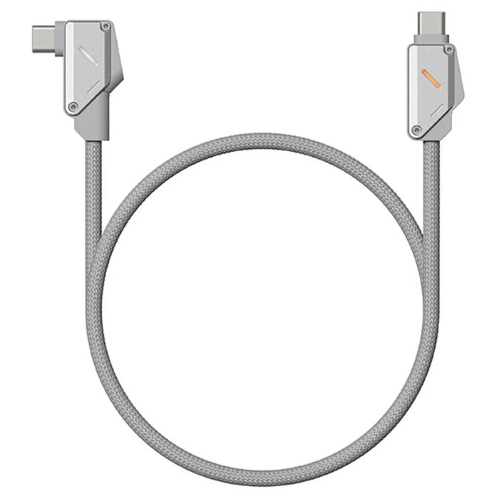 AULUMU M07 2m 240W USB-C to USB-C Cable Fast Charging Cord Aluminum Alloy Construction - Silver - 2