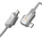AULUMU M07 2m 240W USB-C to USB-C Cable Fast Charging Cord Aluminum Alloy Construction - Silver - 3