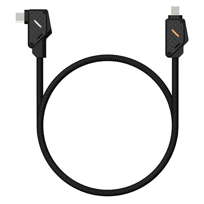 AULUMU M07 1.2m 240W USB-C to USB-C Cable 40Gbps Fast Charging Data Cord Carbon Fiber Construction - Black - 2