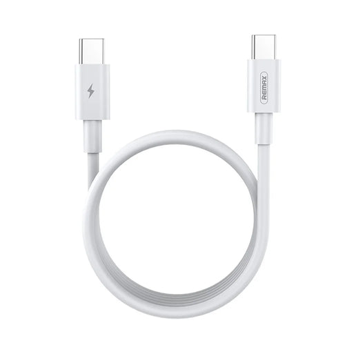 REMAX RC-183C 2m USB-C to USB-C Cable PD 100W Fast Charging Data Cable for Huawei / Xiaomi / Samsung - White - 1