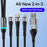 B6 1.2m USB-A / Type-C to iP  /  Type-C  /  Micro 100W Fast Charging Nylon Braided Cable for iPhone / Huawei / Xiaomi - Black - 4