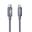 REMAX CB58 1.2m USB-C to USB-C Cable 240W PD Braided Data Cable with Smart LED Indicator - Grey - 1
