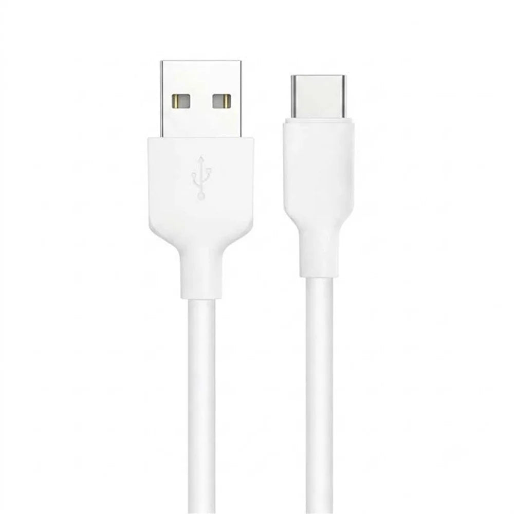 D-POWER 6002 1m USB-A to USB-C Data Cable 2A Charging Wire for Smartphone Tablet - White - 1