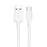 D-POWER 6002 1m USB-A to USB-C Data Cable 2A Charging Wire for Smartphone Tablet - White - 1