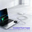 D-POWER 6002 1m USB-A to USB-C Data Cable 2A Charging Wire for Smartphone Tablet - White - 3