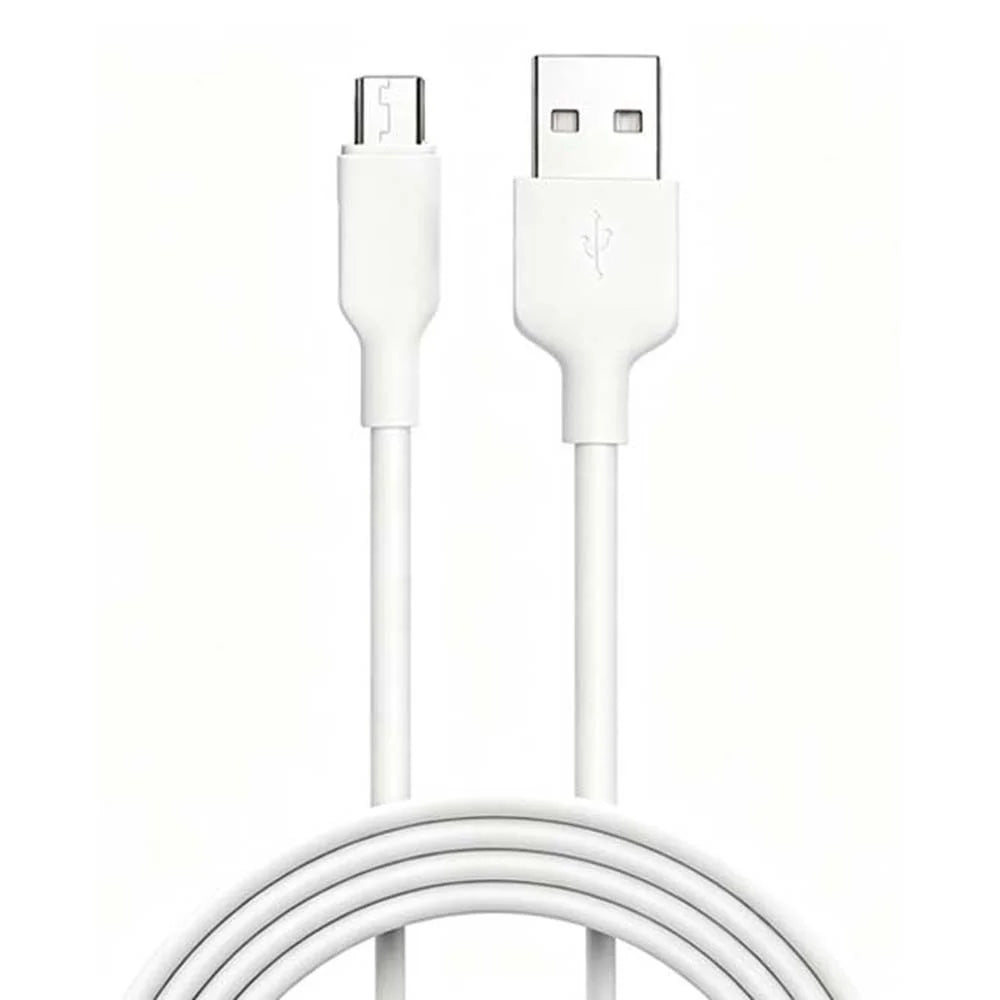 D-POWER 6001 1m USB-A to Micro USB 2A Charging TPE Data Cable for Mobile Phone - White - 1