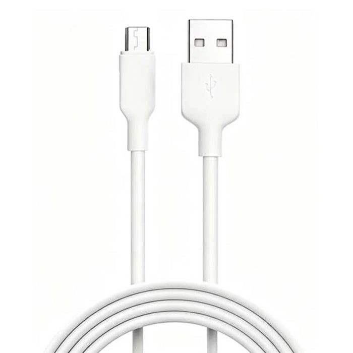 D-POWER 6001 1m USB-A to Micro USB 2A Charging TPE Data Cable for Mobile Phone - White - 1