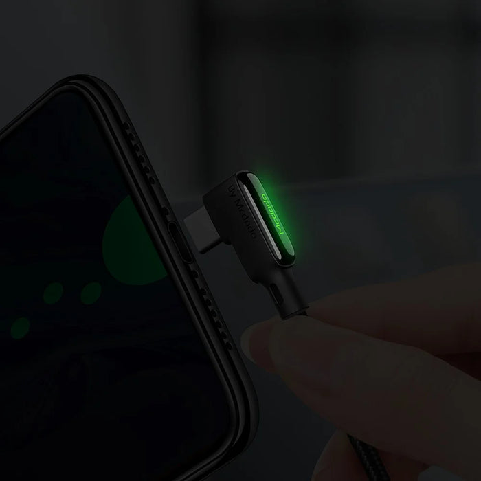 MCDODO 1.8M Spring Coiled Elbow Shape Typc-C USB Data Sync Charger Cable for Samsung Huawei Xiaomi - 6