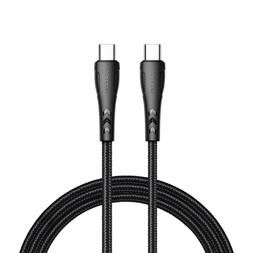 MCDODO for iPhone 15 Series Nylon Braided 0.2M USB-C to USB-C Fast Charging Cable for Samsung Huawei Xiaomi - 1