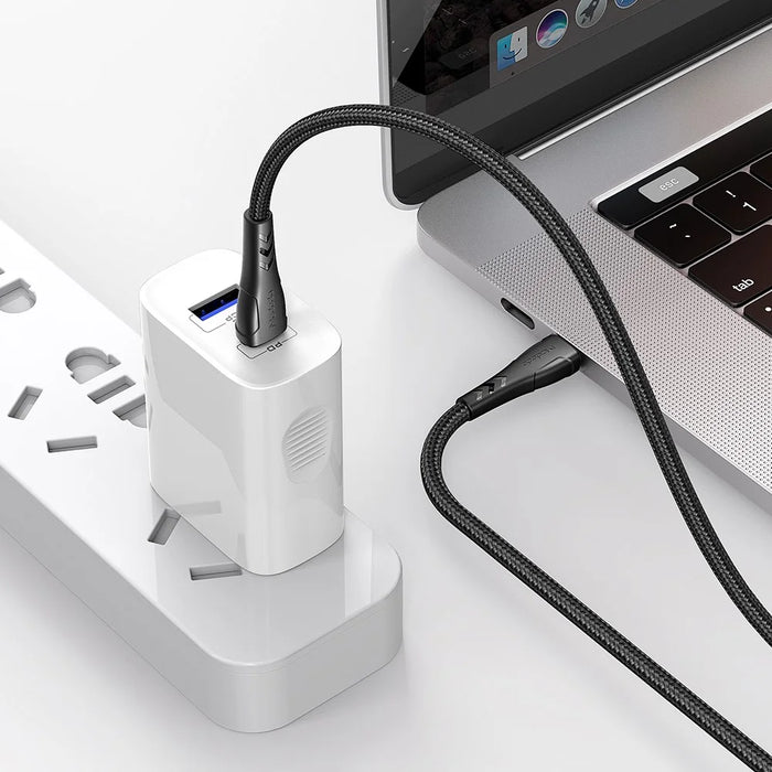 MCDODO for iPhone 15 Series Nylon Braided 0.2M USB-C to USB-C Fast Charging Cable for Samsung Huawei Xiaomi - 6