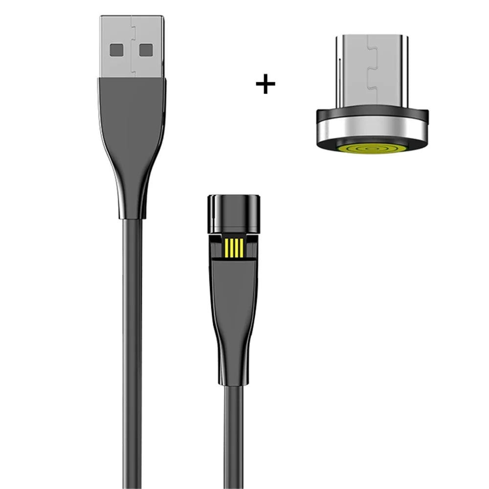1M Magnetic Micro USB Data Sync Charging Cable for Samsung Huawei Xiaomi - Black - 1