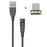 1M Magnetic Micro USB Data Sync Charging Cable for Samsung Huawei Xiaomi - Black - 1