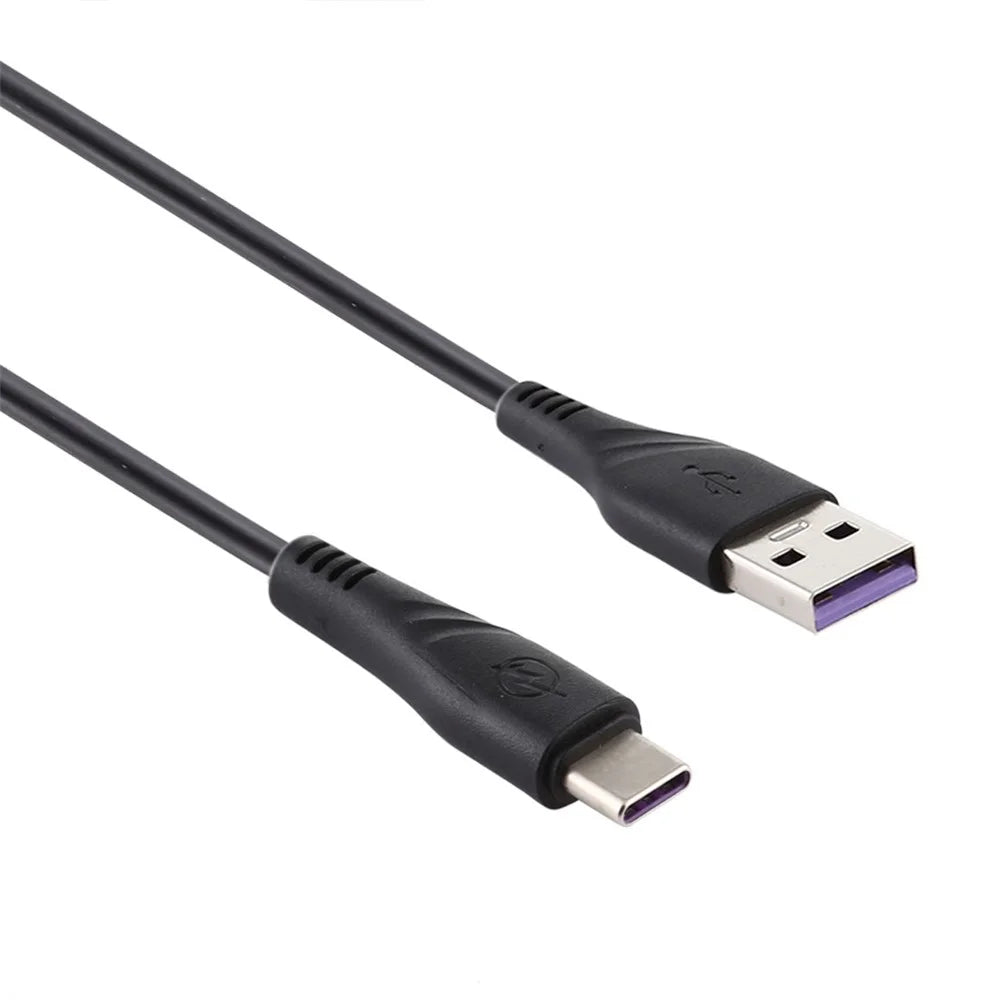 For iPhone 15 Series 1M USB Type-C to USB-A 3.0 Data Sync Charging Cable for Samsung Huawei Xiaomi - Black - 1