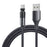 ZFXCT-WY0G Winding Series for iPhone 15 Series 3A USB to Type-C 180° Rotating Elbow Charging Data Cable, 1.2M - Black - 1