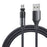 ZFXCT-WY0G Winding Series 2.4A Micro USB 180° Rotating Elbow Charging Data Cable, 1.2M - Black - 1